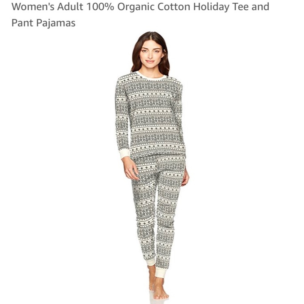Adult 100% Organic Cotton Tee and Pant Pajamas